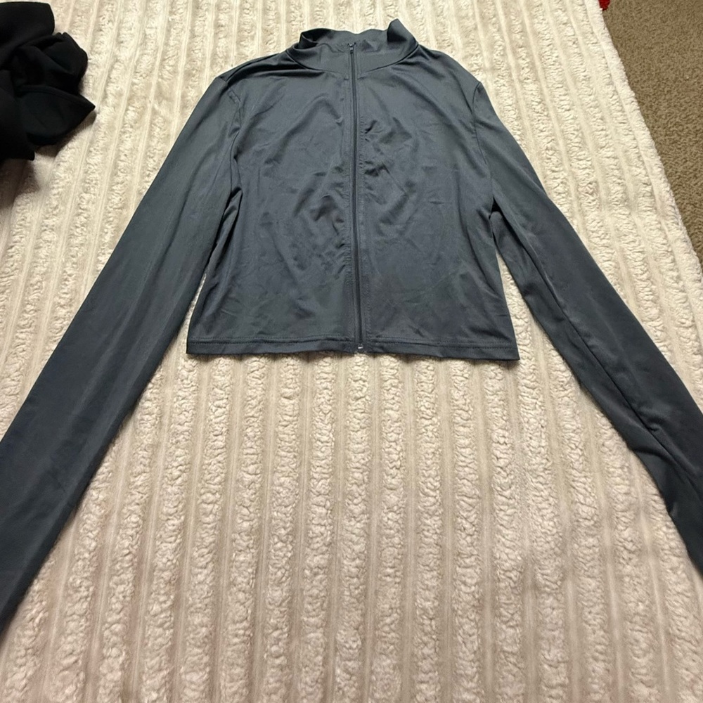 SHEIN Gray Long Sleeve Muscle Tee